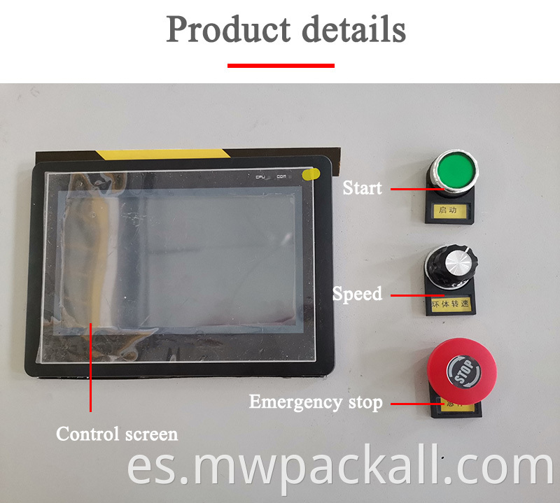 Película de estiramiento orbital horizontal personalizado para empaquetar materiales largos utilizando película de estiramiento